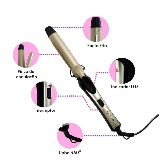 Modelador de cachos Estilo BabyLiss Cerâmica - BIVOLT