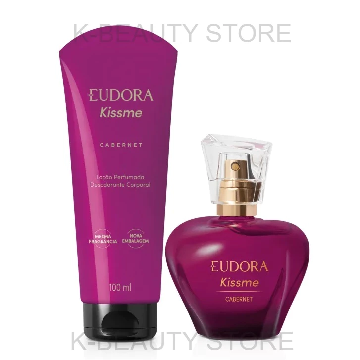 Eudora Kit Kiss me Cabernet — Colônia 50ml + Loção 100ml