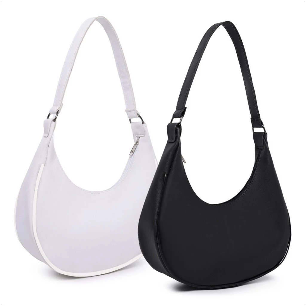 Kit 2 Bolsa Feminina de Ombro / Mão Meia Lua