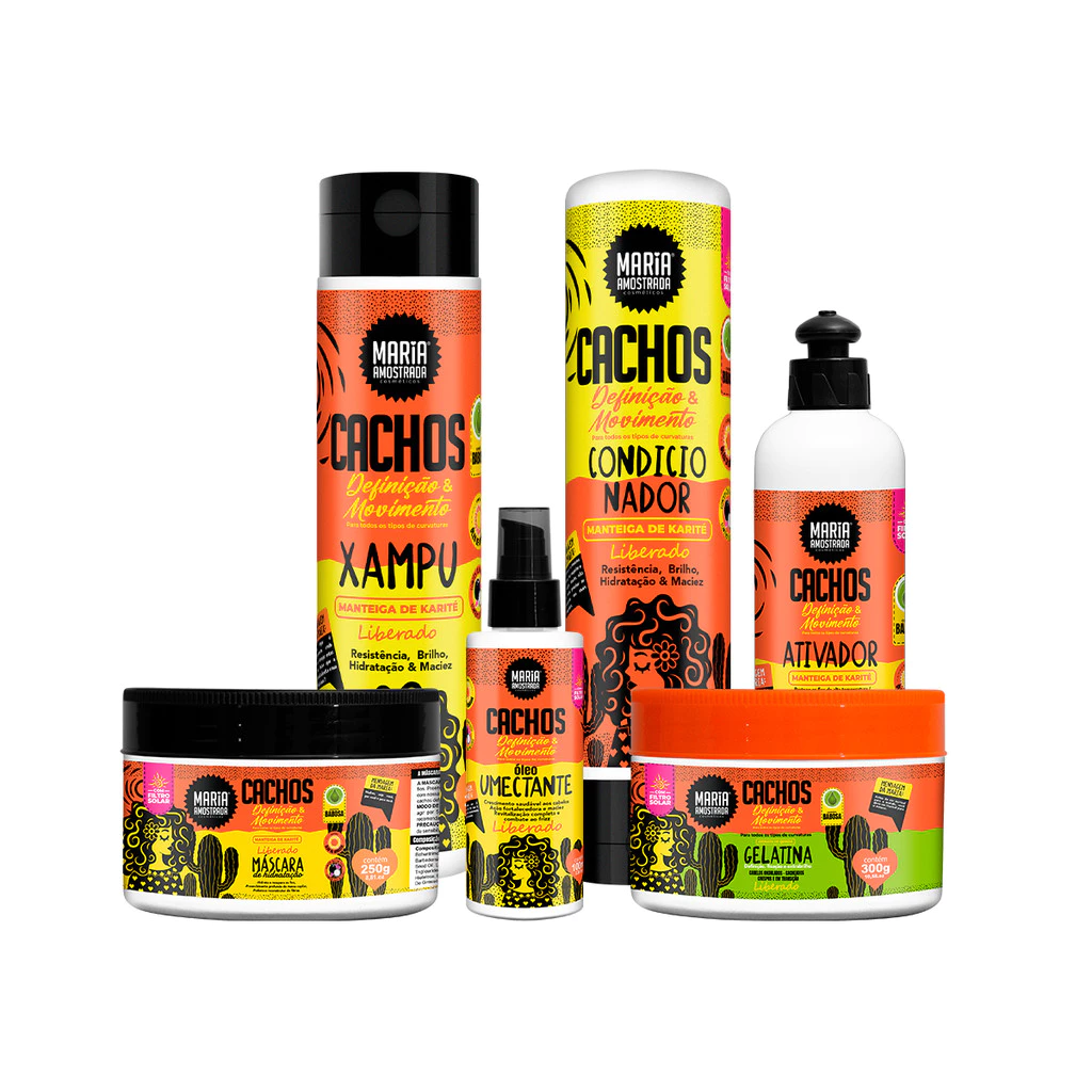 Kit Cachos Maria Amostrada Nutrição Brilho Maciez Definição PROMOÇÃO