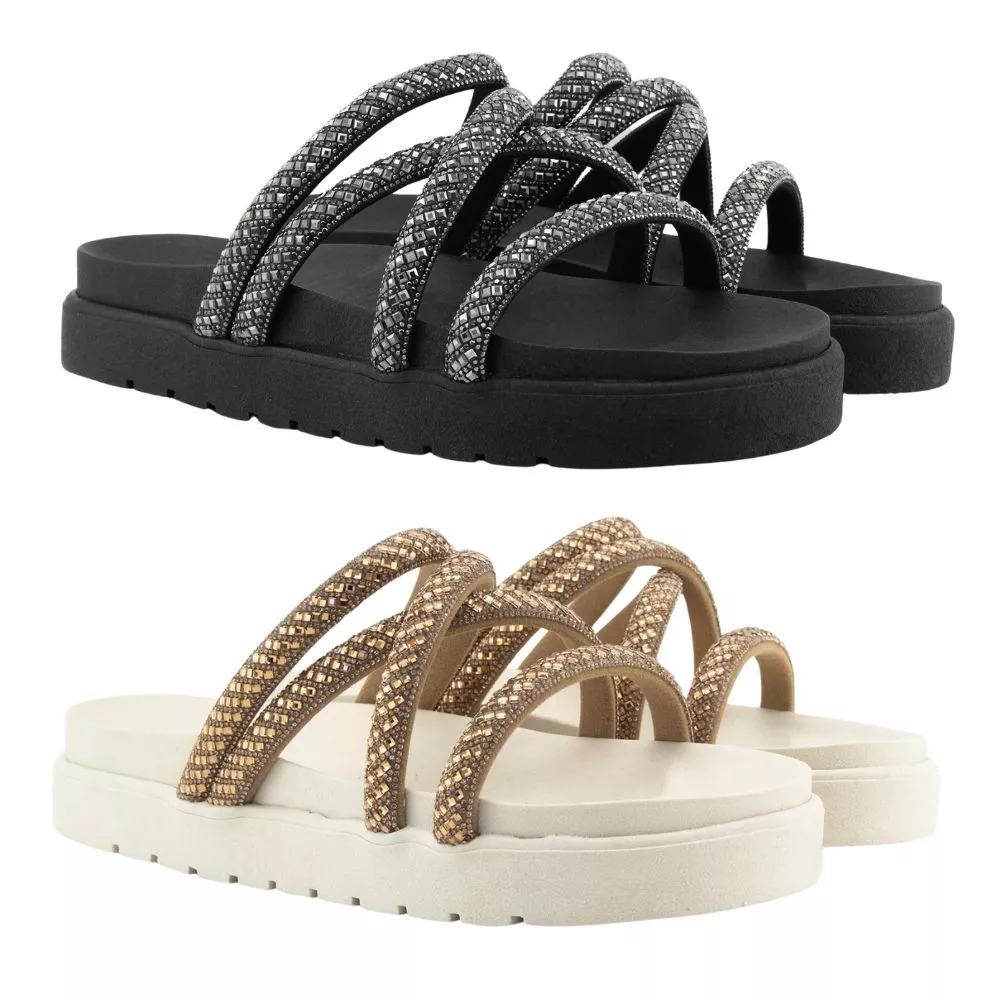 Kit 2 Pares Sandalia Papete Birken Slide Feminina de Luxo Promoção